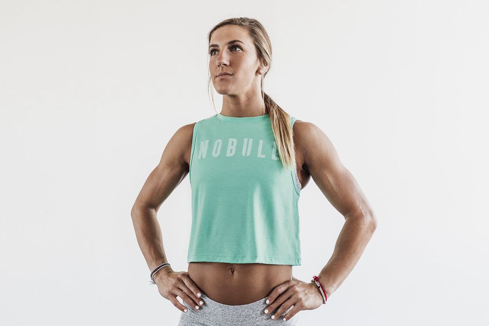 NOBULL Majice Bez Rukava Ženske - Nobull Muscle Tirkizne (759210-ITB)